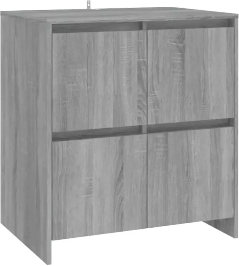 VidaXL -Dressoirs-2-st-70x41x75-cm-spaanplaat-grijs-sonoma-eikenkleurig - Foto 3