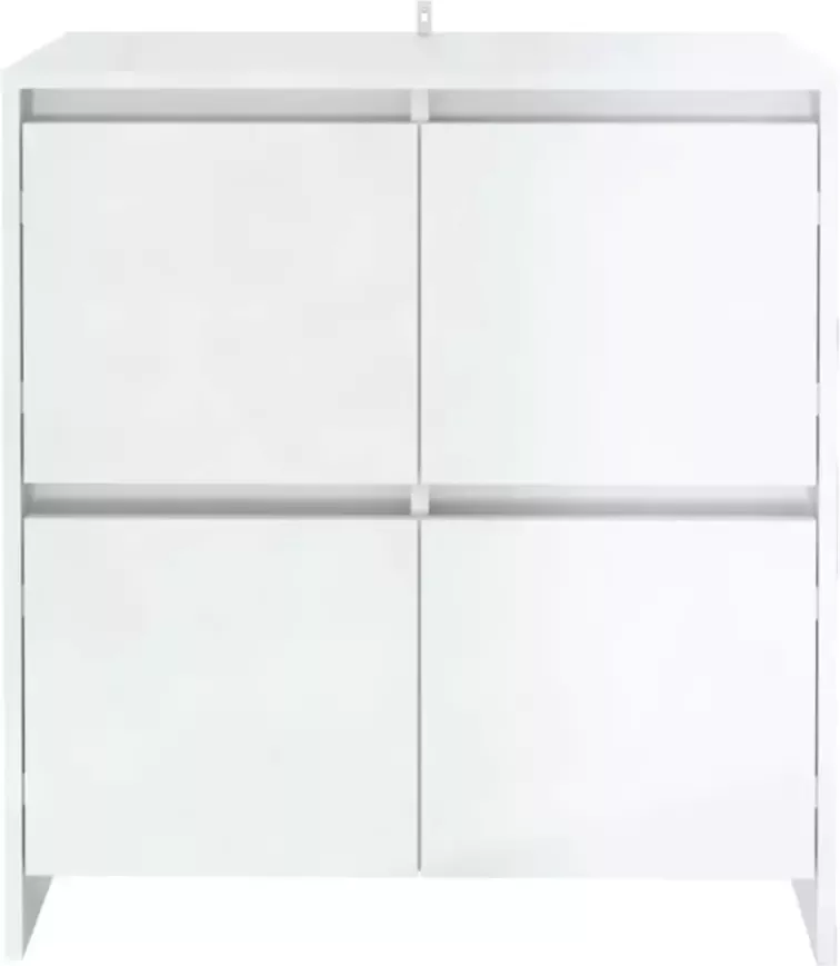 VidaXL -Dressoirs-2-st-70x41x75-cm-spaanplaat-hoogglans-wit - Foto 4