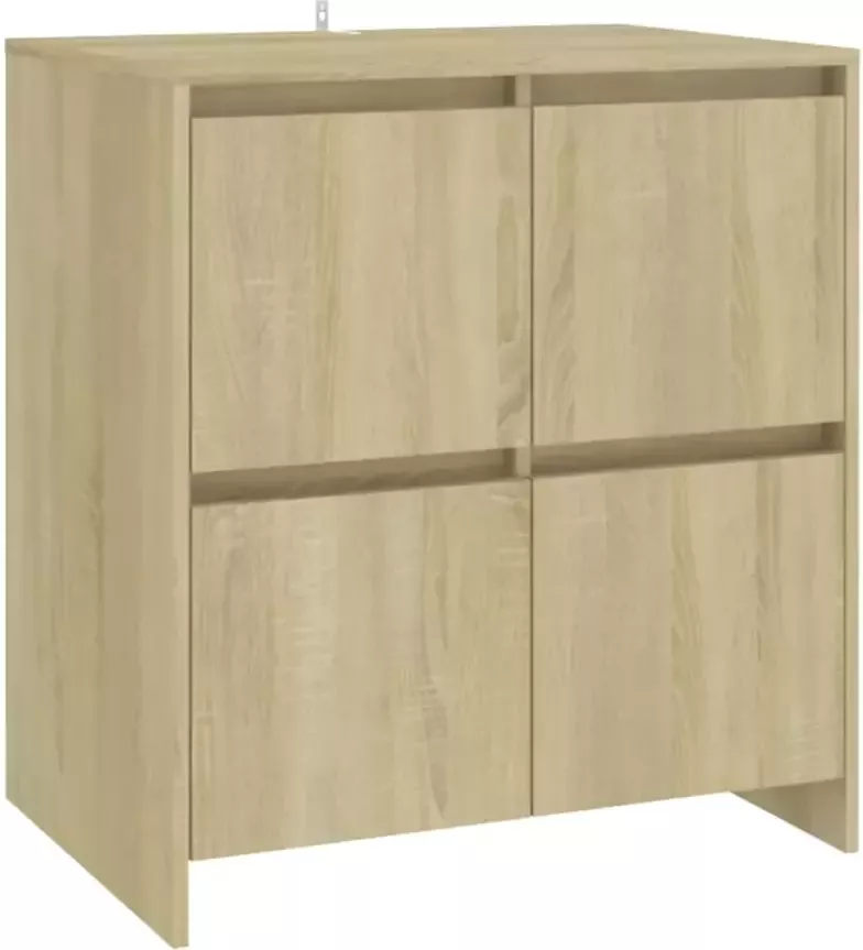 VidaXL Dressoirs 2 st 70x41x75 cm bewerkt hout sonoma eikenkleurig - Foto 3