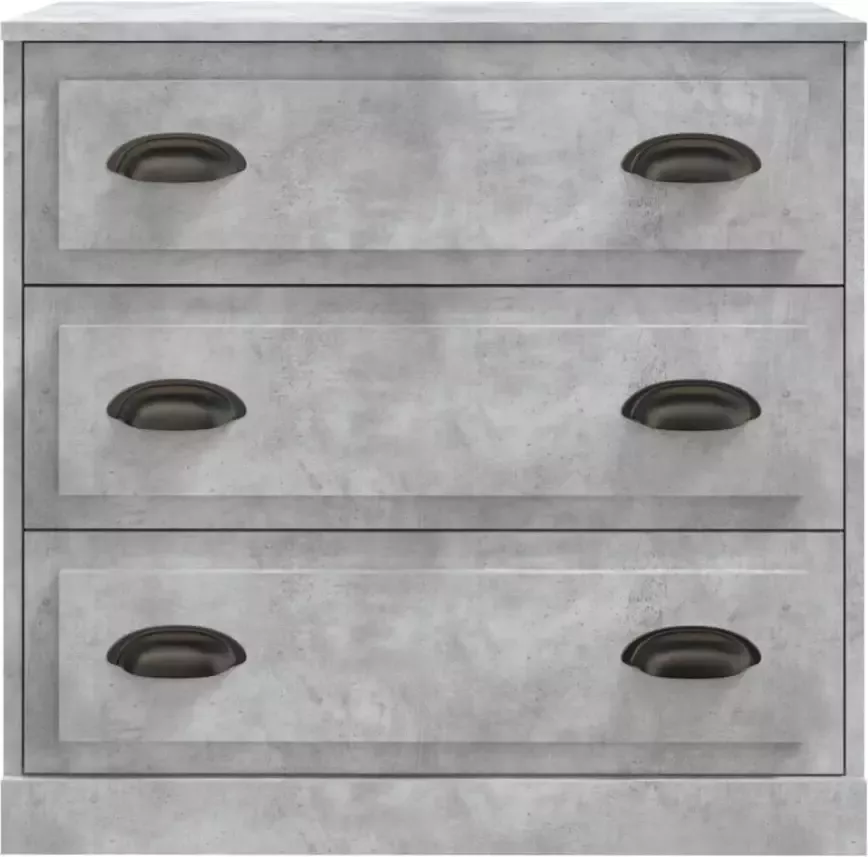 VidaXL -Dressoirs-2-st-bewerkt-hout-betongrijs - Foto 4