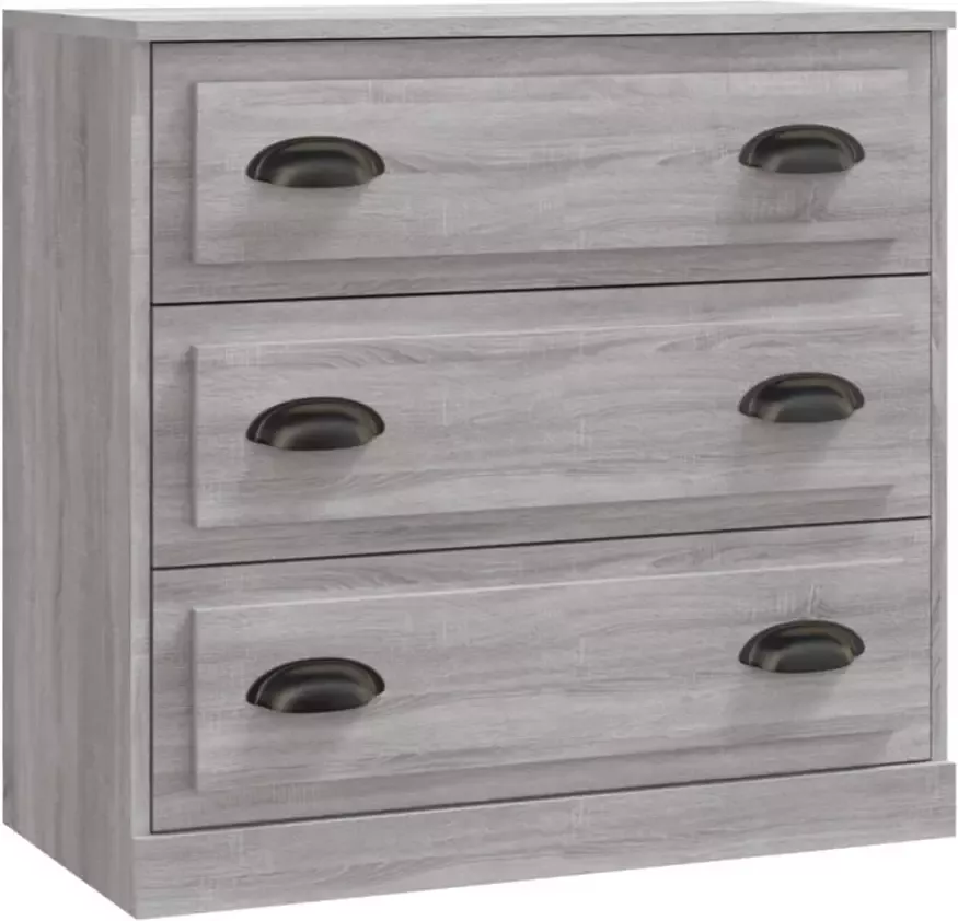 VidaXL -Dressoirs-2-st-bewerkt-hout-grijs-sonoma-eikenkleurig