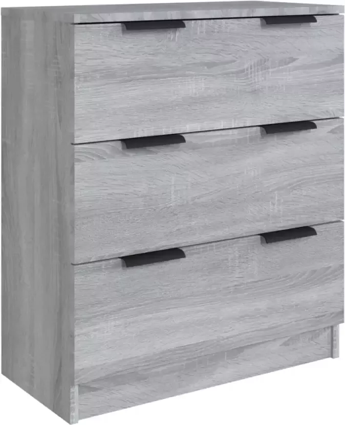 VidaXL 3-delige Dressoirs bewerkt hout grijs sonoma eikenkleurig - Foto 2