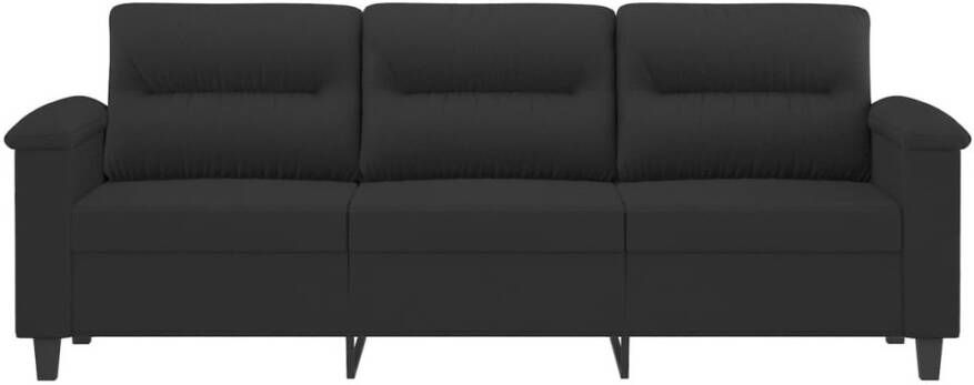 Vida XL Driezitsbank 180 cm microvezelstof zwart SKU: 359570 - Foto 4