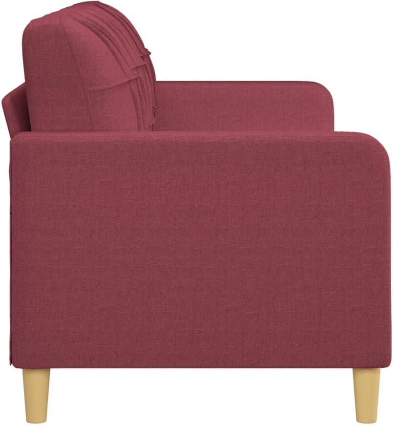 VidaXL -Driezitsbank-180-cm-stof-wijnrood - Foto 3