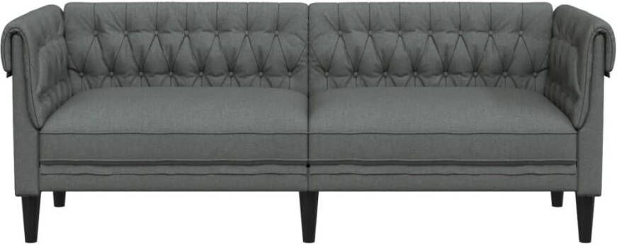 Vida XL Driezitsbank Chesterfield-stijl stof donkergrijs SKU: V372557 - Foto 4