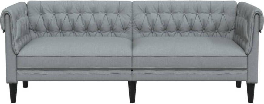 Vida XL Driezitsbank Chesterfield-stijl stof lichtgrijs SKU: V372556 - Foto 4