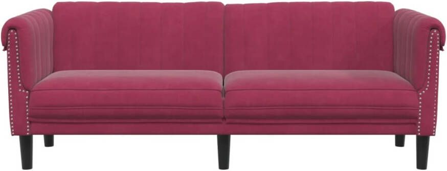 VidaXL -Driezitsbank-fluweel-wijnrood - Foto 4