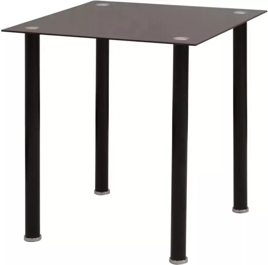 VidaXL -Eetkamerset-tafel-en-stoel-zwart-3-delig - Foto 3