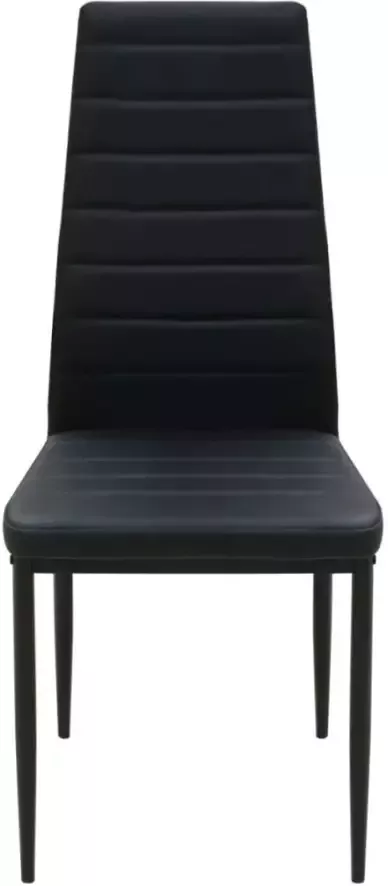 VidaXL -Eetkamerset-tafel-en-stoel-zwart-3-delig - Foto 5