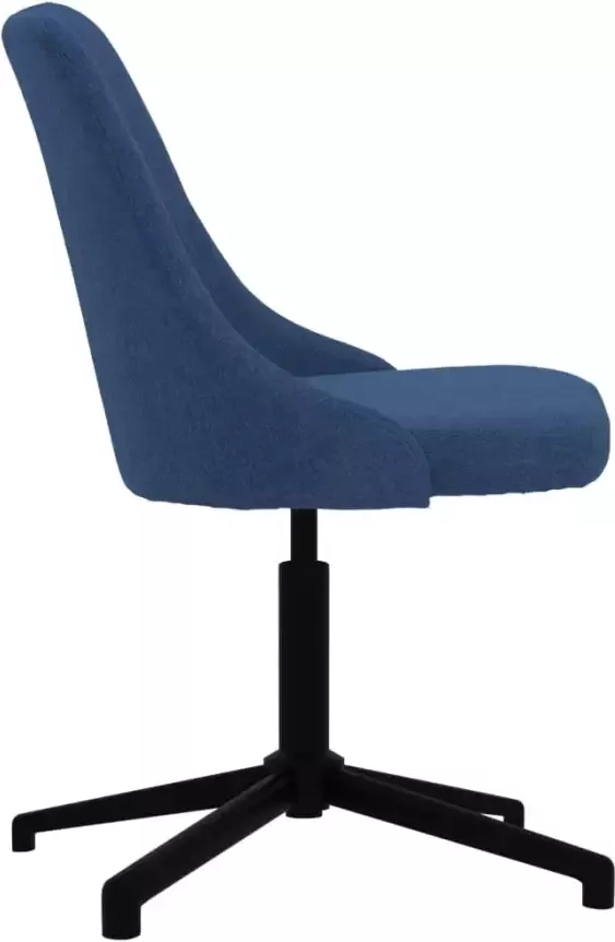 VIDAXL Eetkamerstoel draaibaar stof blauw