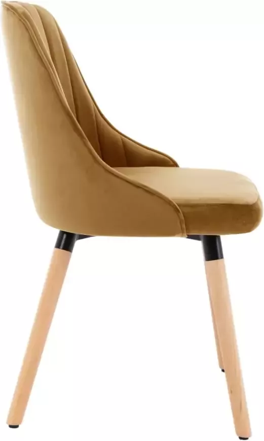 VidaXL -Eetkamerstoelen-2-st-fluweel-bruin - Foto 2