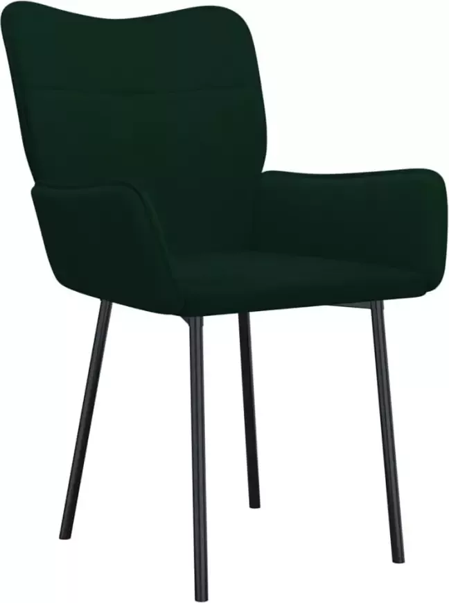 VidaXL -Eetkamerstoelen-2-st-fluweel-donkergroen - Foto 4