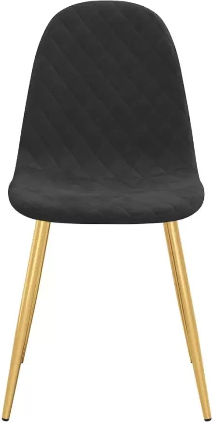 VidaXL -Eetkamerstoelen-2-st-fluweel-zwart - Foto 6