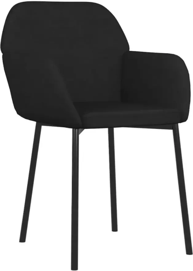 VidaXL -Eetkamerstoelen-2-st-fluweel-zwart - Foto 4