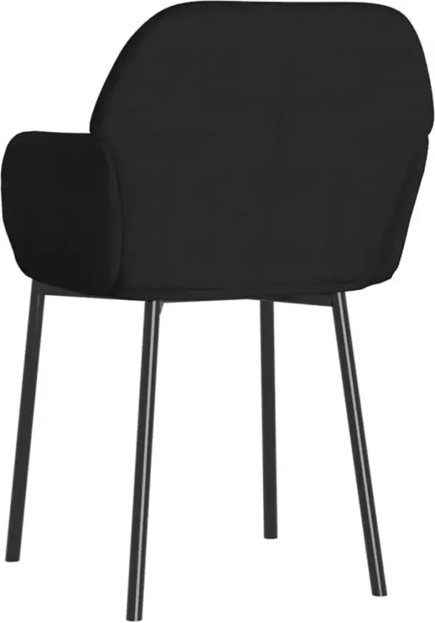 VidaXL -Eetkamerstoelen-2-st-fluweel-zwart - Foto 3