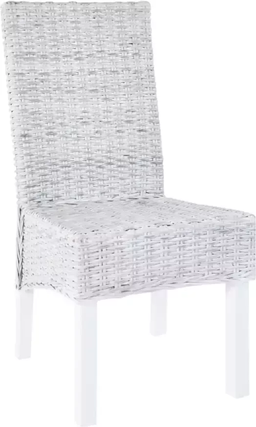 VidaXL -Eetkamerstoelen-2-st-kubu-rattan-en-mangohout-lichtbruin - Foto 5