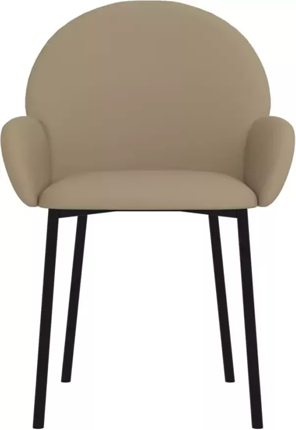 VidaXL -Eetkamerstoelen-2-st-kunstleer-cappuccinokleurig - Foto 4