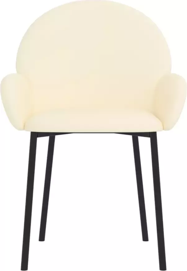 VidaXL Eetkamerstoelen 2 st kunstleer crÃ¨mekleurig - Foto 5