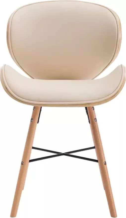 VidaXL Eetkamerstoelen 2 st kunstleer en gebogen hout crÃ¨me - Foto 4