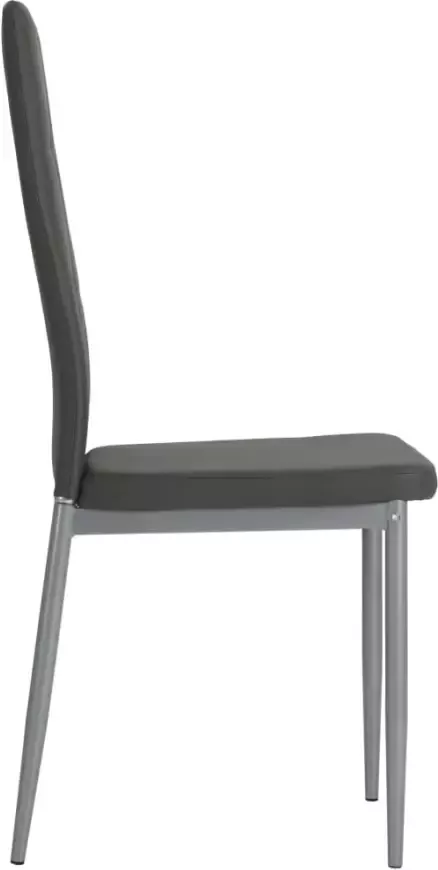 VidaXL Eetkamerstoelen 43x43 5x96 cm kunstleer grijs 2 st - Foto 4