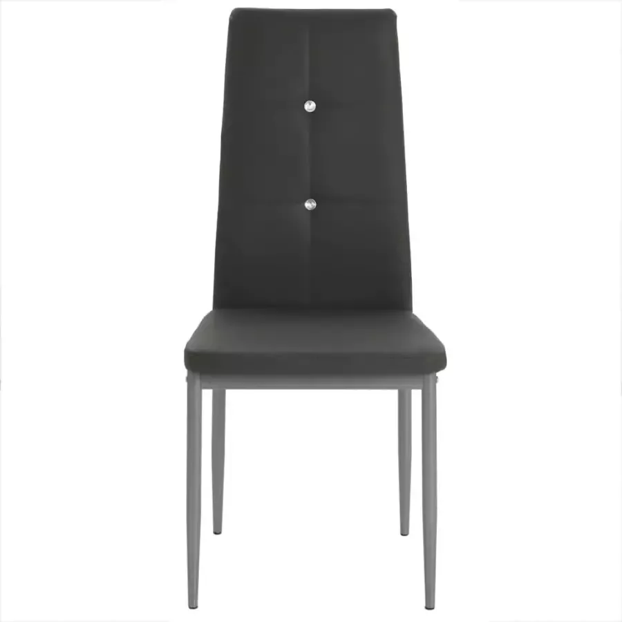 VidaXL Eetkamerstoelen 43x43 5x96 cm kunstleer grijs 2 st - Foto 3