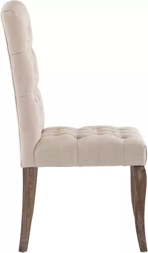 VidaXL -Eetkamerstoelen-2-st-linnen-look-stof-beige - Foto 4