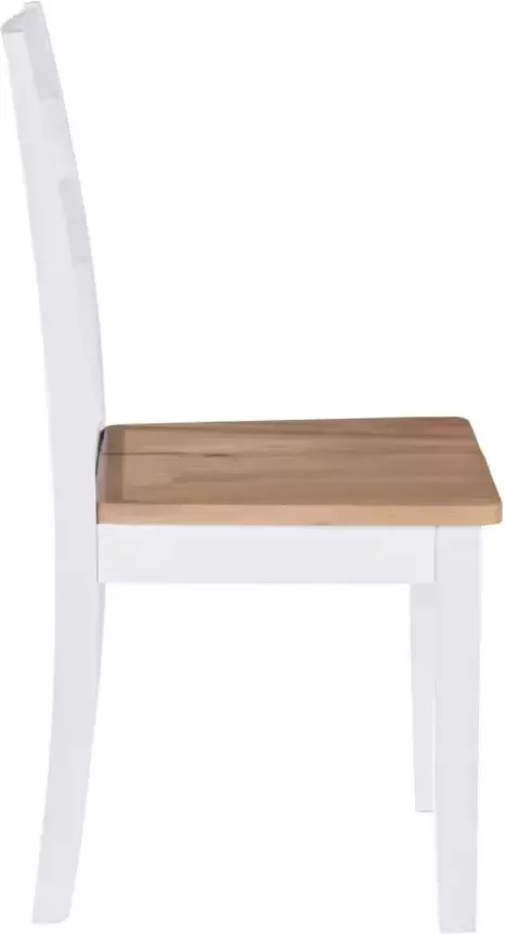 VidaXL -Eetkamerstoelen-2-st-massief-rubberwood-wit - Foto 3