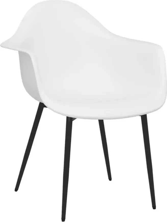 VidaXL -Eetkamerstoelen-2-st-PP-wit - Foto 3