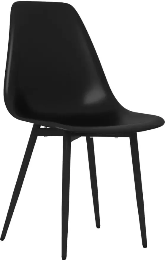 VidaXL -Eetkamerstoelen-2-st-PP-zwart - Foto 4