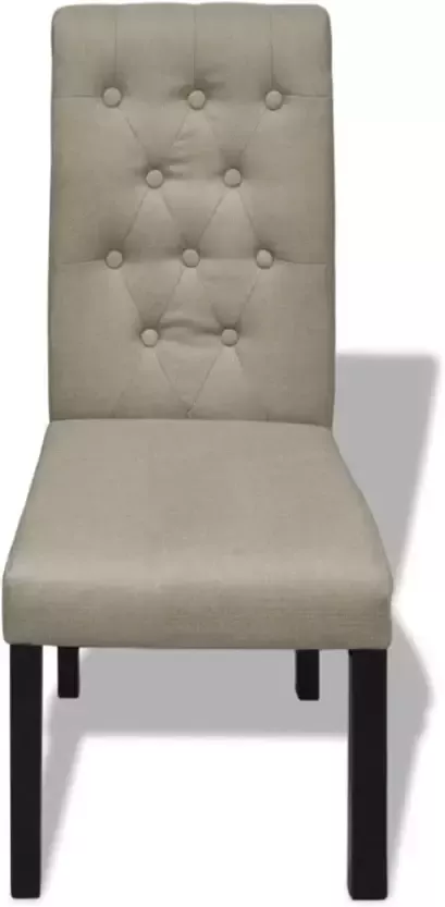 VidaXL -Eetkamerstoelen-2-st-stof-beige - Foto 5