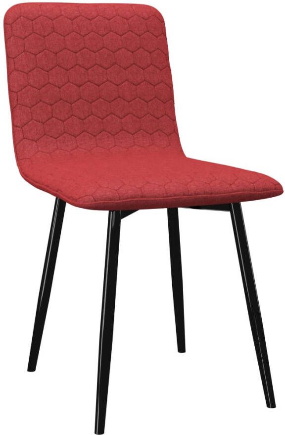 VidaXL -Eetkamerstoelen-2-st-stof-wijnrood - Foto 4