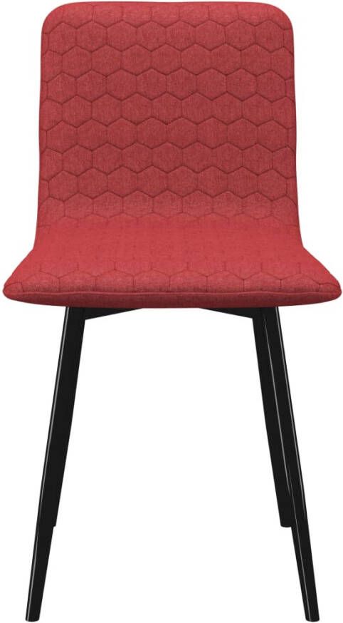 VidaXL -Eetkamerstoelen-2-st-stof-wijnrood - Foto 3