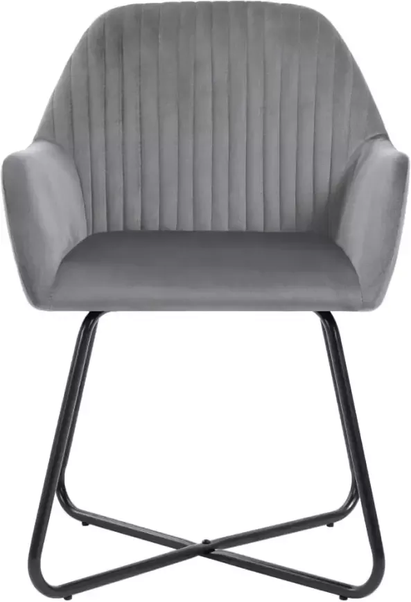 Vida XL Eetkamerstoelen 4 st fluweel grijs SKU: V277009 - Foto 2