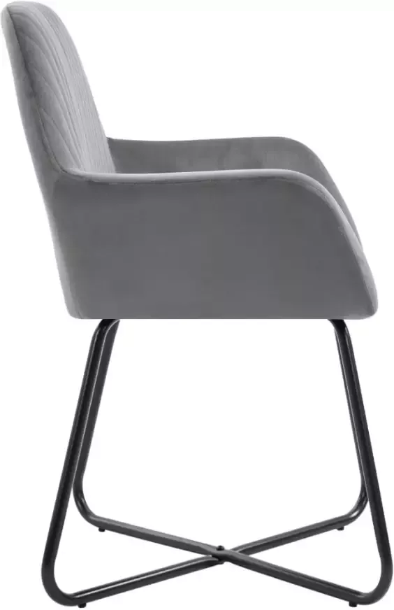 Vida XL Eetkamerstoelen 4 st fluweel grijs SKU: V277009 - Foto 3