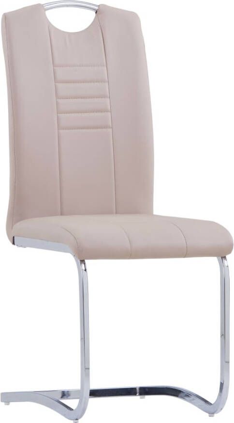 VidaXL -Eetkamerstoelen-4-st-kunstleer-cappuccino - Foto 4