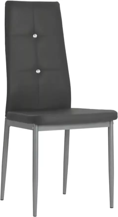 VidaXL Eetkamerstoelen 43x43 5x96 cm kunstleer grijs 4 st - Foto 4