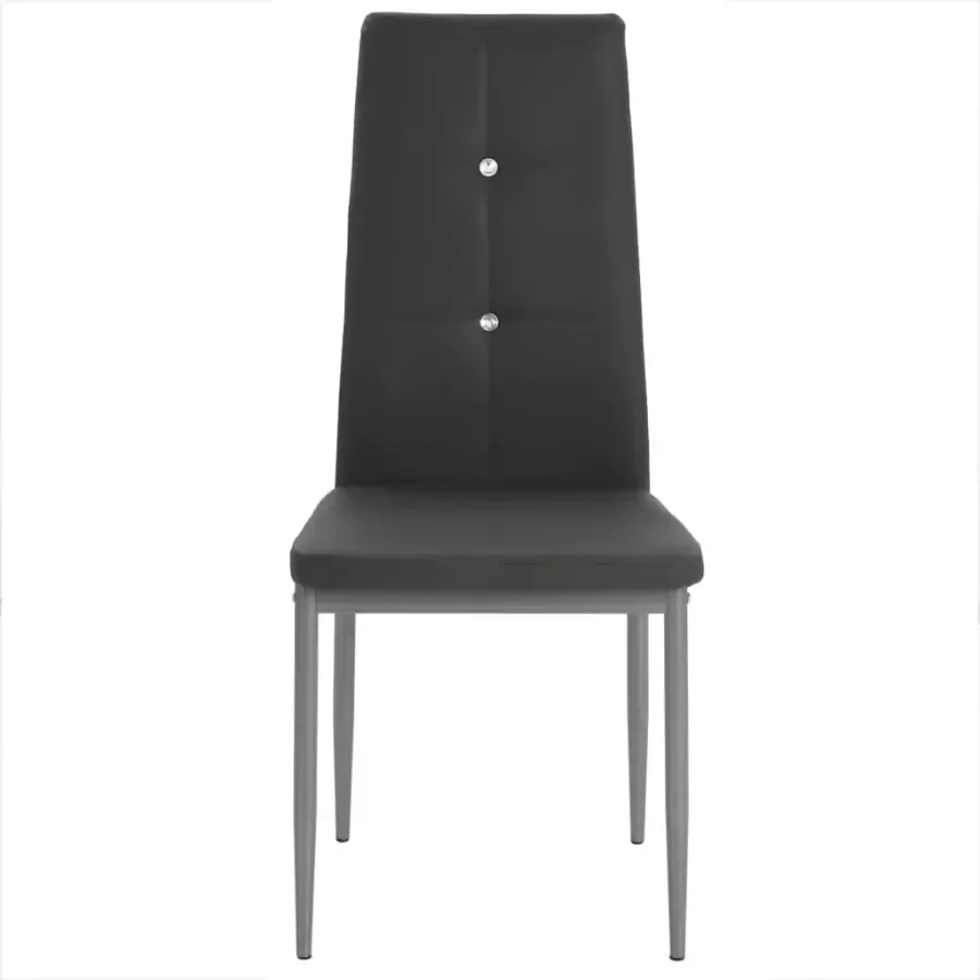 VidaXL Eetkamerstoelen 43x43 5x96 cm kunstleer grijs 4 st