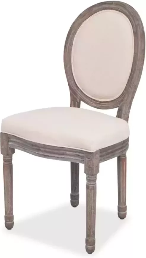 Vida XL Eetkamerstoelen 4 st stof crÃ¨mekleurig SKU: V244088 - Foto 4