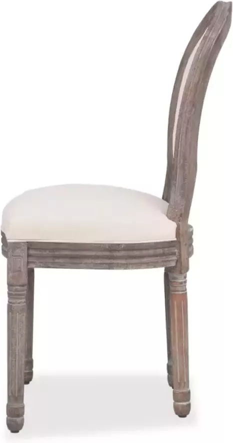 Vida XL Eetkamerstoelen 4 st stof crÃ¨mekleurig SKU: V244088 - Foto 2