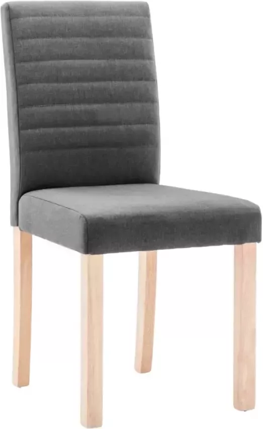 VIDAXL Eetkamerstoelen 4 st stof donkergrijs