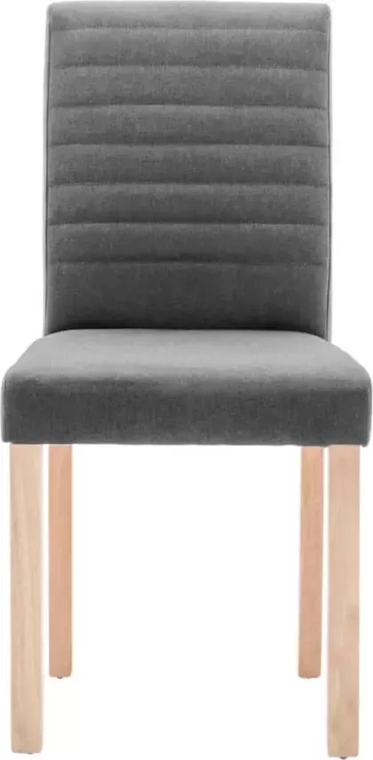 VIDAXL Eetkamerstoelen 4 st stof donkergrijs