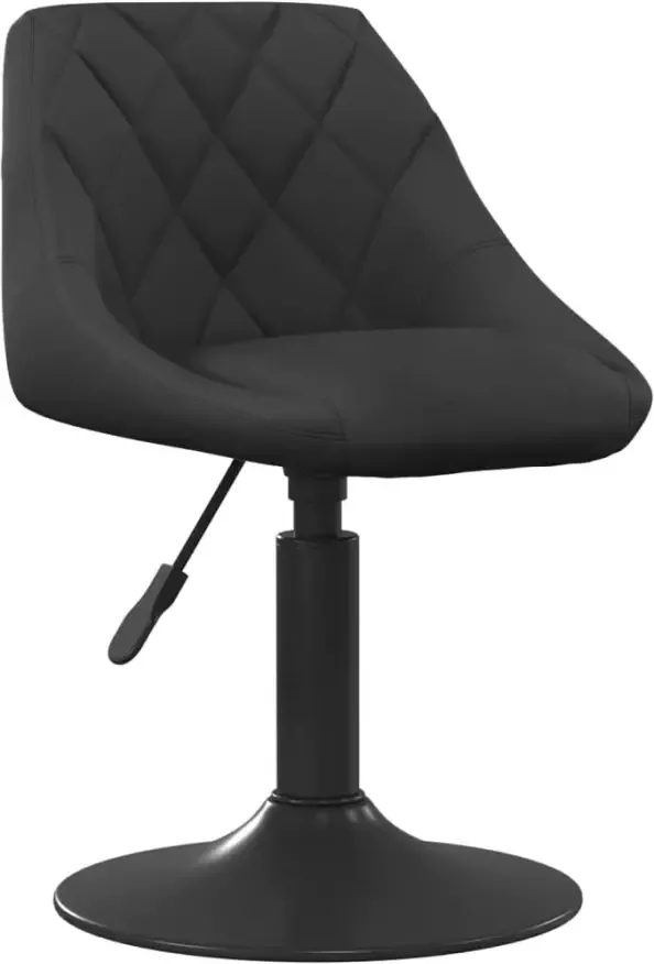 VidaXL -Eetkamerstoelen-6-st-draaibaar-fluweel-zwart - Foto 3