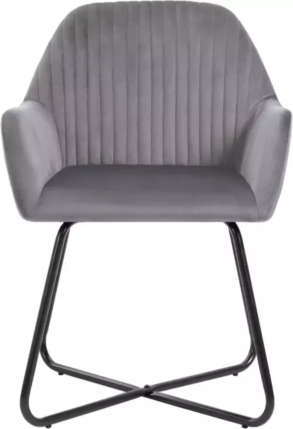 Vida XL Eetkamerstoelen 6 st fluweel grijs SKU: V277010 - Foto 2