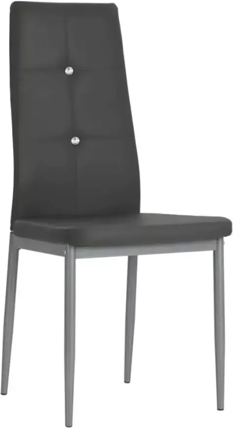 VidaXL Eetkamerstoelen 43x43 5x96 cm kunstleer grijs 6 st - Foto 5