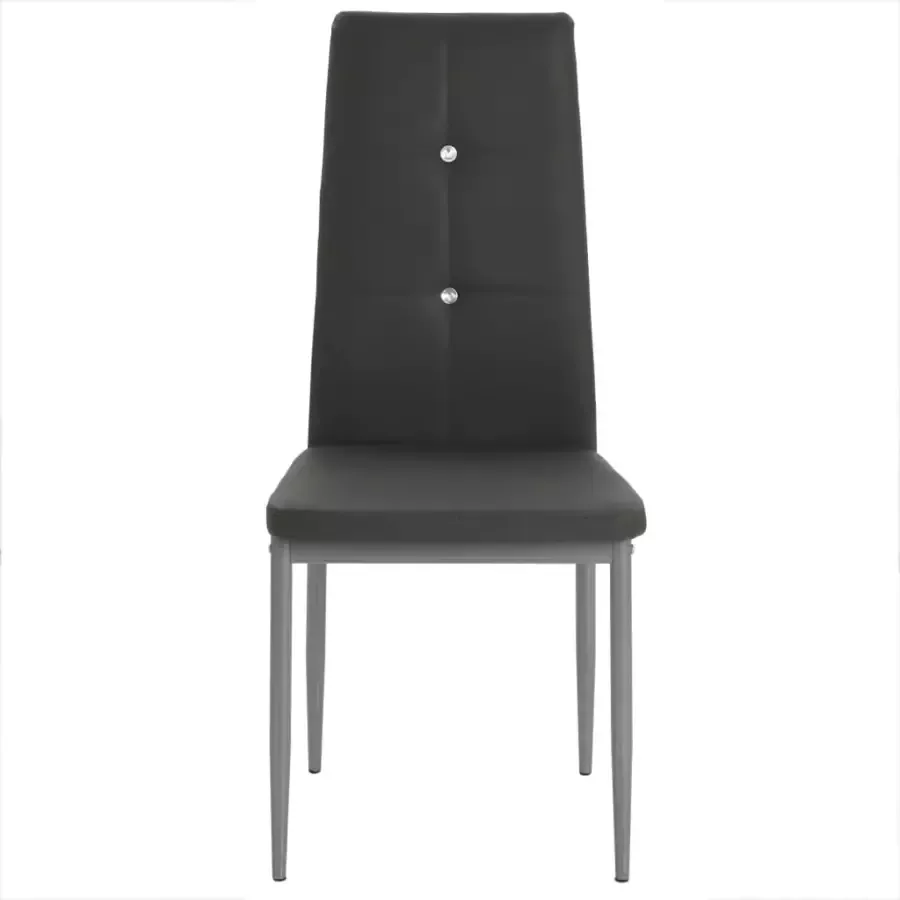 VidaXL Eetkamerstoelen 43x43 5x96 cm kunstleer grijs 6 st - Foto 2