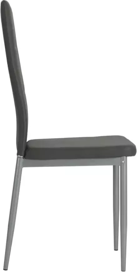 VidaXL Eetkamerstoelen 43x43 5x96 cm kunstleer grijs 6 st - Foto 4