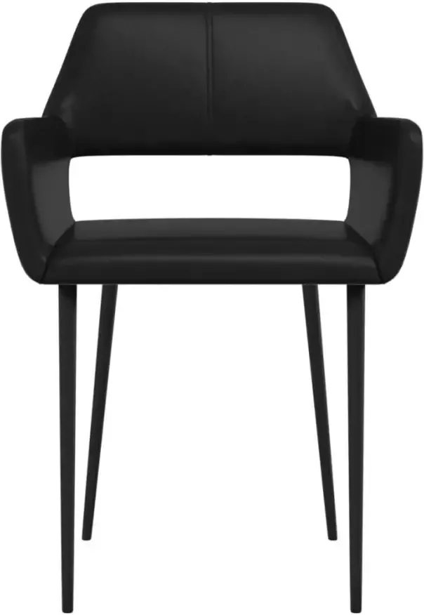 VIDAXL Eetkamerstoelen 6 st kunstleer zwart