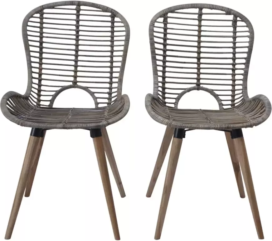 Vida XL Eetkamerstoelen 6 st natuurlijk rattan bruin SKU: V275839 - Foto 4