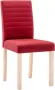 VidaXL Eetkamerstoelen 6 St Stof Wijnrood - Thumbnail 3
