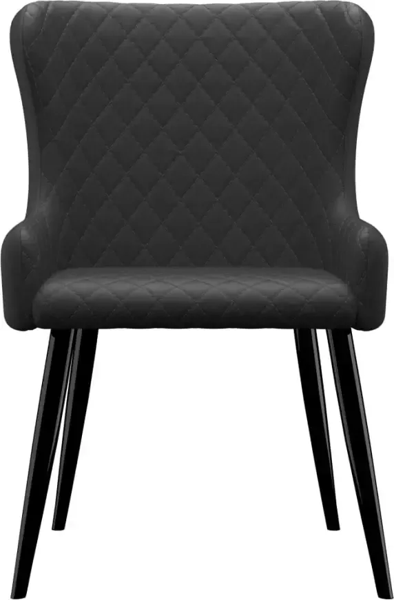 VidaXL -Eetkamerstoelen-6-st-stof-zwart - Foto 2